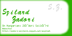 szilard zadori business card